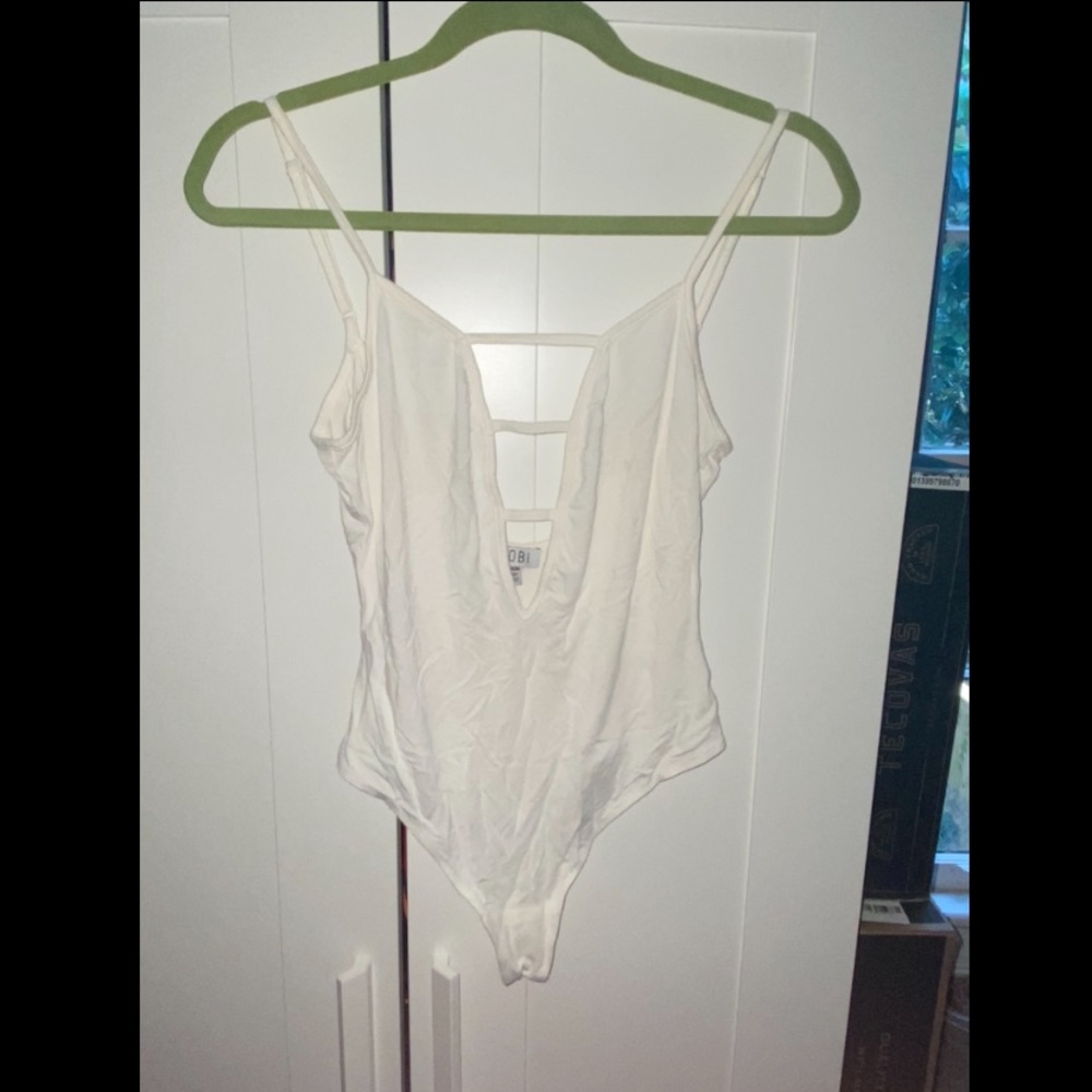 TOBI white cutout bodysuit
